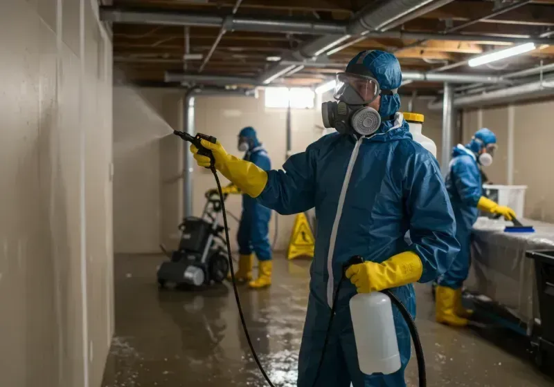 Basement Sanitization and Antimicrobial Treatment process in River Falls, WI