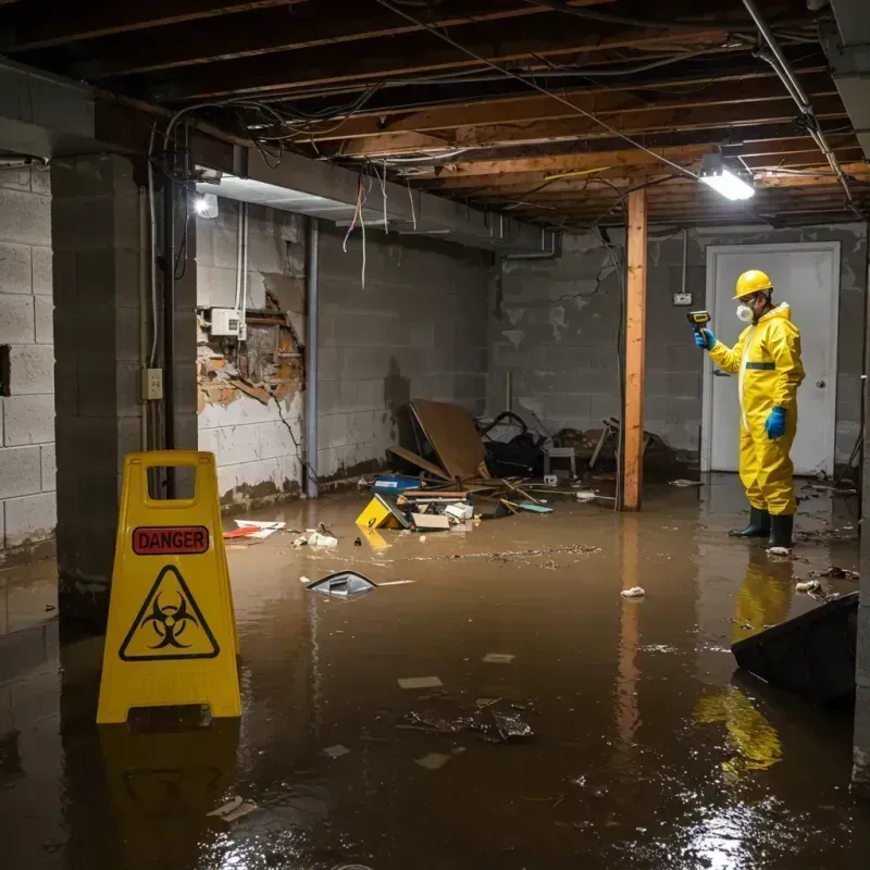 Flooded Basement Electrical Hazard in River Falls, WI Property