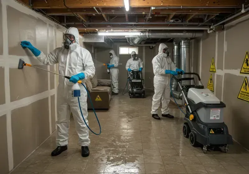 Basement Moisture Removal and Structural Drying process in River Falls, WI